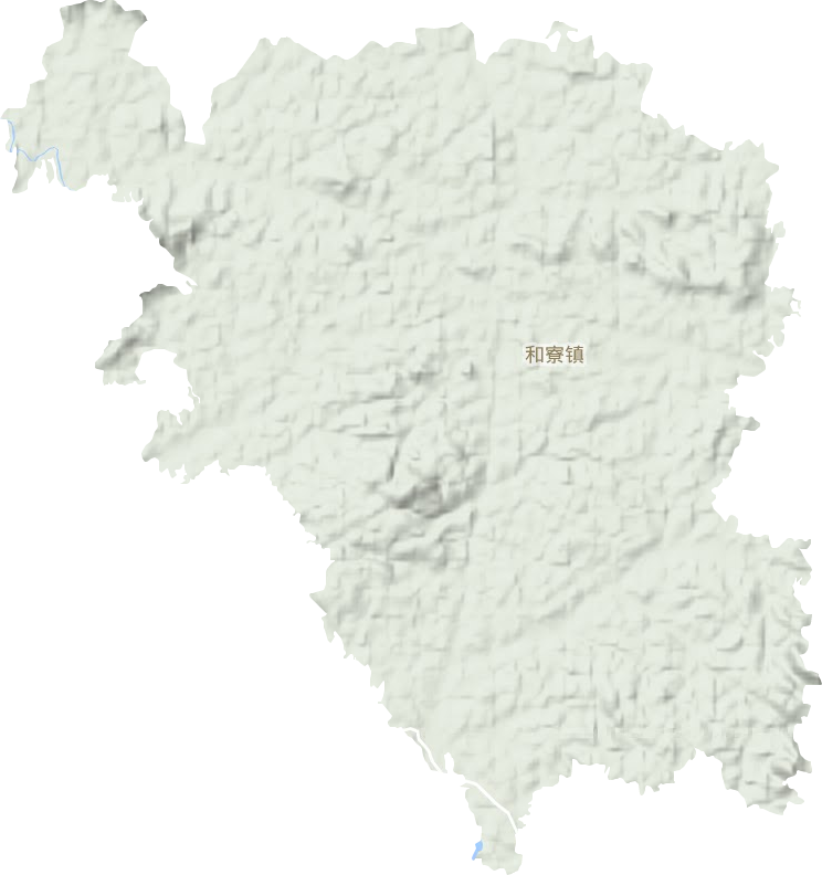 和寮镇地形地图