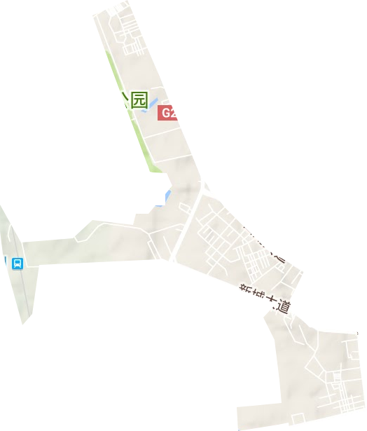 新城街道地形地图