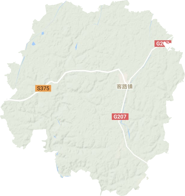 客路镇地形地图