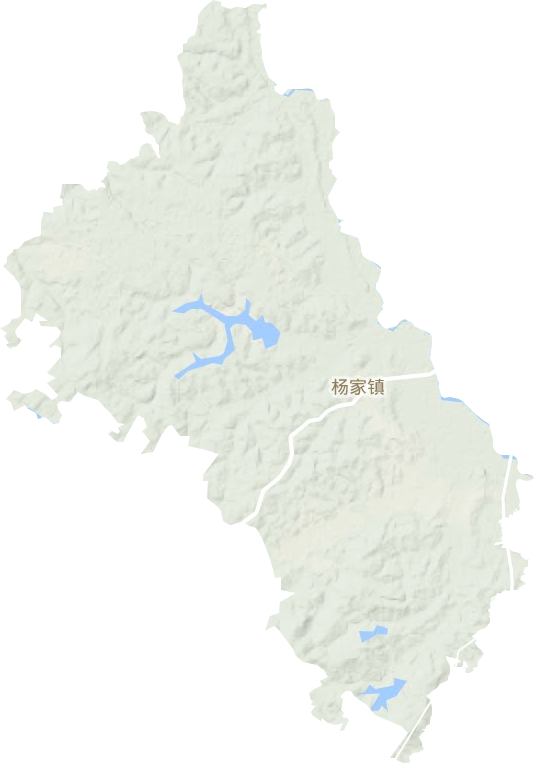 杨家镇地形地图