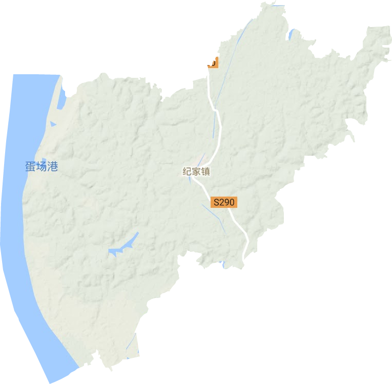 纪家镇地形地图