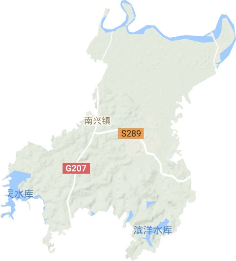 南兴镇地形地图