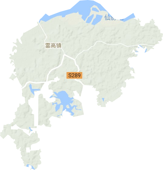 雷高镇地形地图