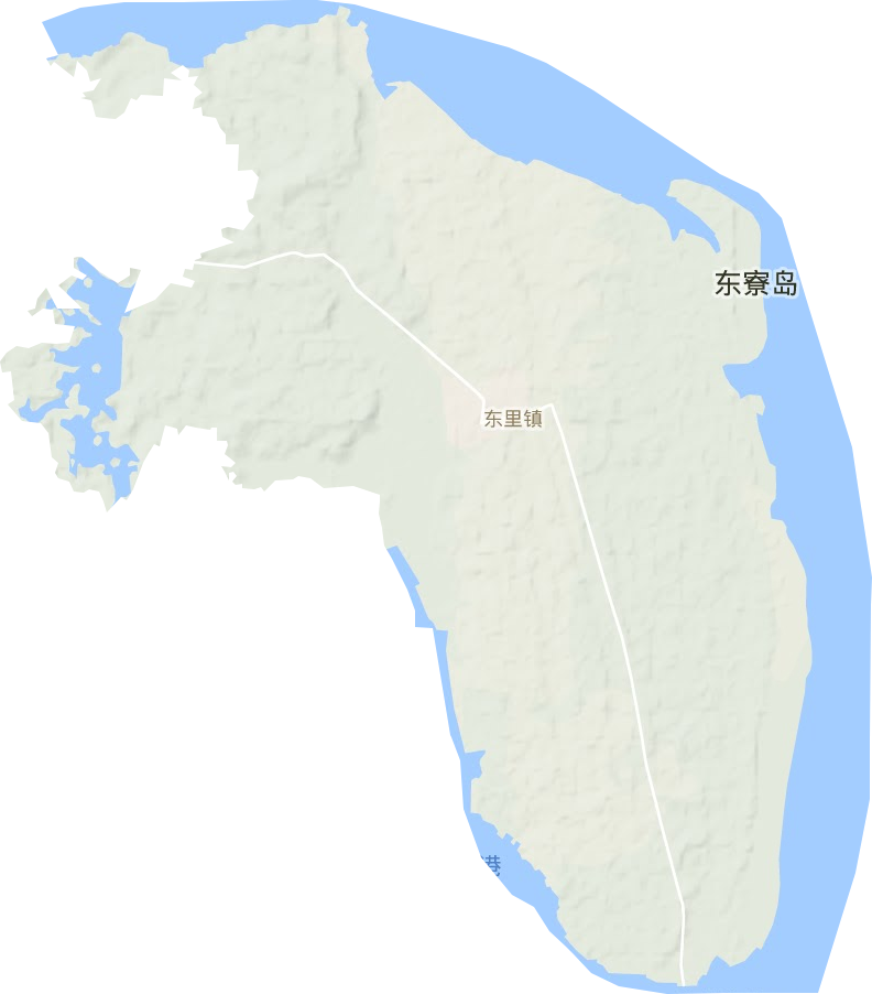 东里镇地形地图