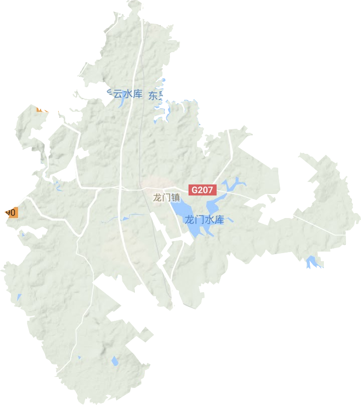 龙门镇地形地图