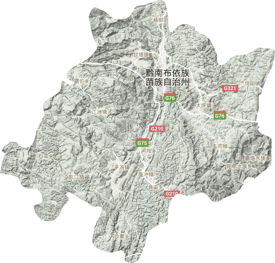 都匀市地形地图