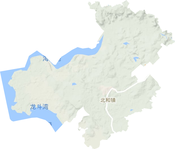 北和镇地形地图
