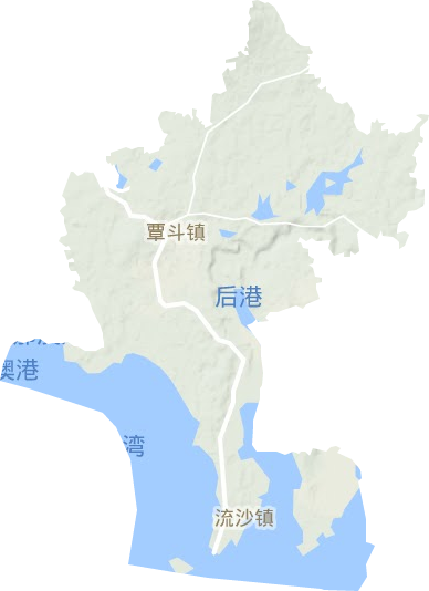 覃斗镇地形地图