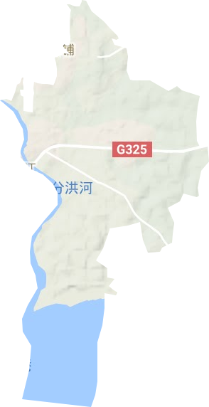 大山江街道地形地图
