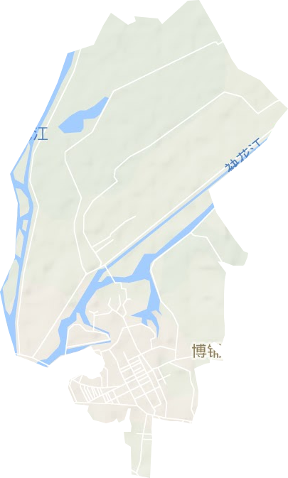 博铺街道地形地图