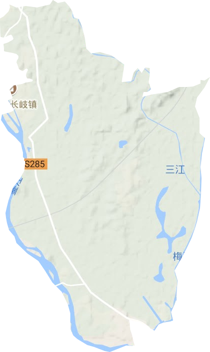长岐镇地形地图