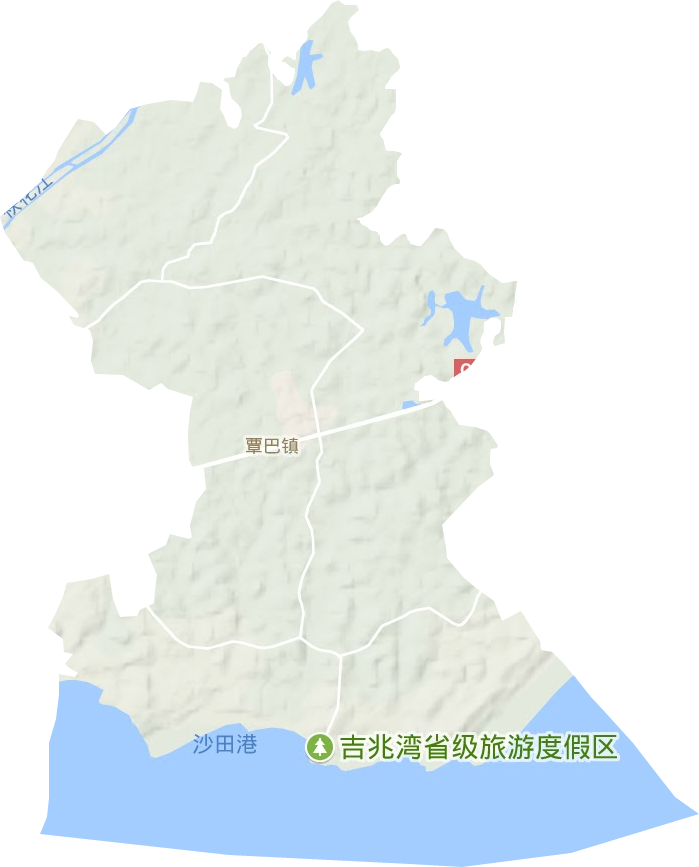 覃巴镇地形地图