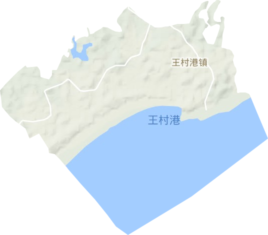 王村港镇地形地图