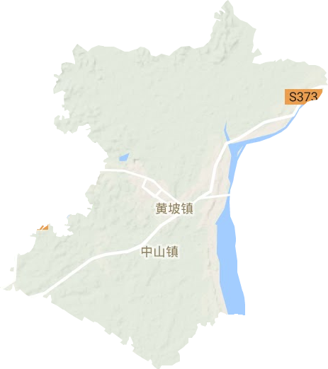 黄坡镇地形地图