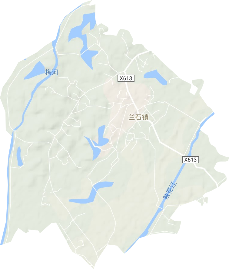兰石镇地形地图