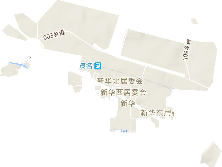 新华街道地形地图