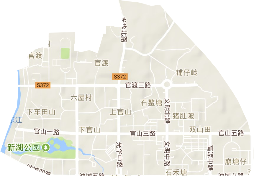 官渡街道地形地图