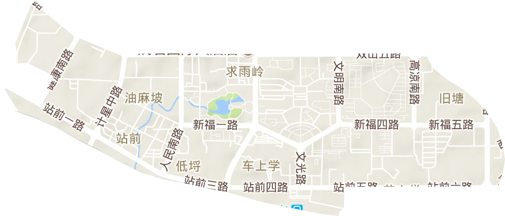 站前街道地形地图