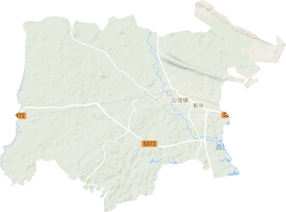 公馆镇地形地图