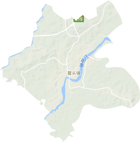 鳌头镇地形地图
