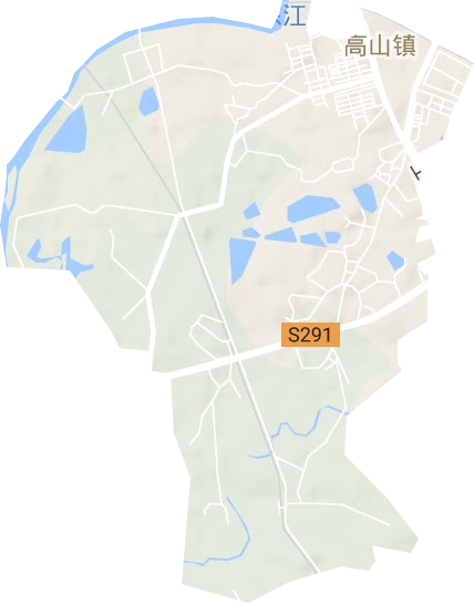 高山镇地形地图