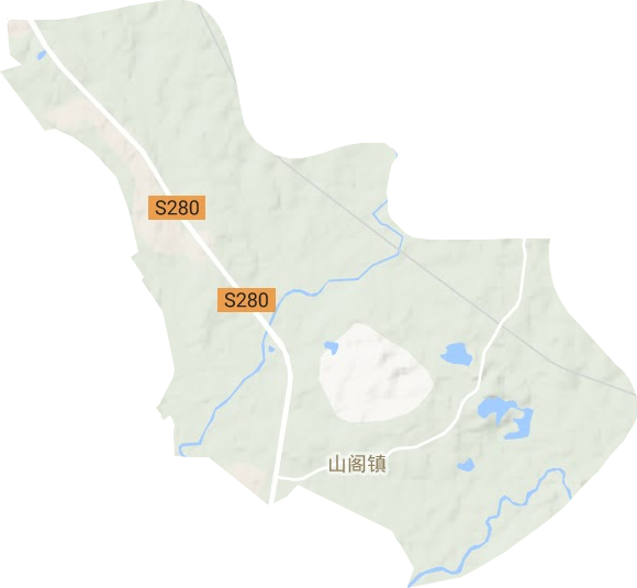 山阁镇地形地图
