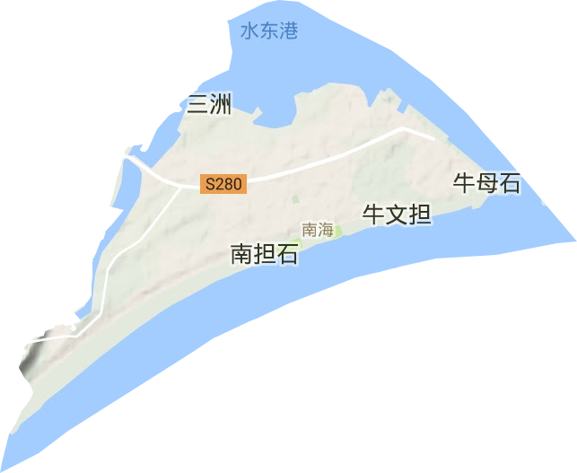 南海街道地形地图