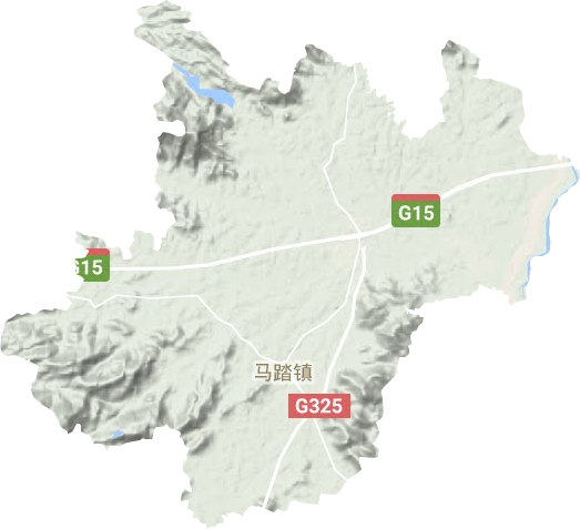 马踏镇地形地图