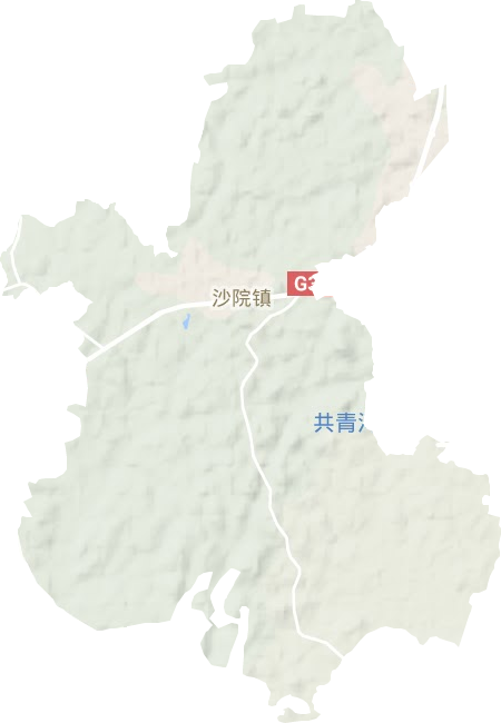 沙院镇地形地图