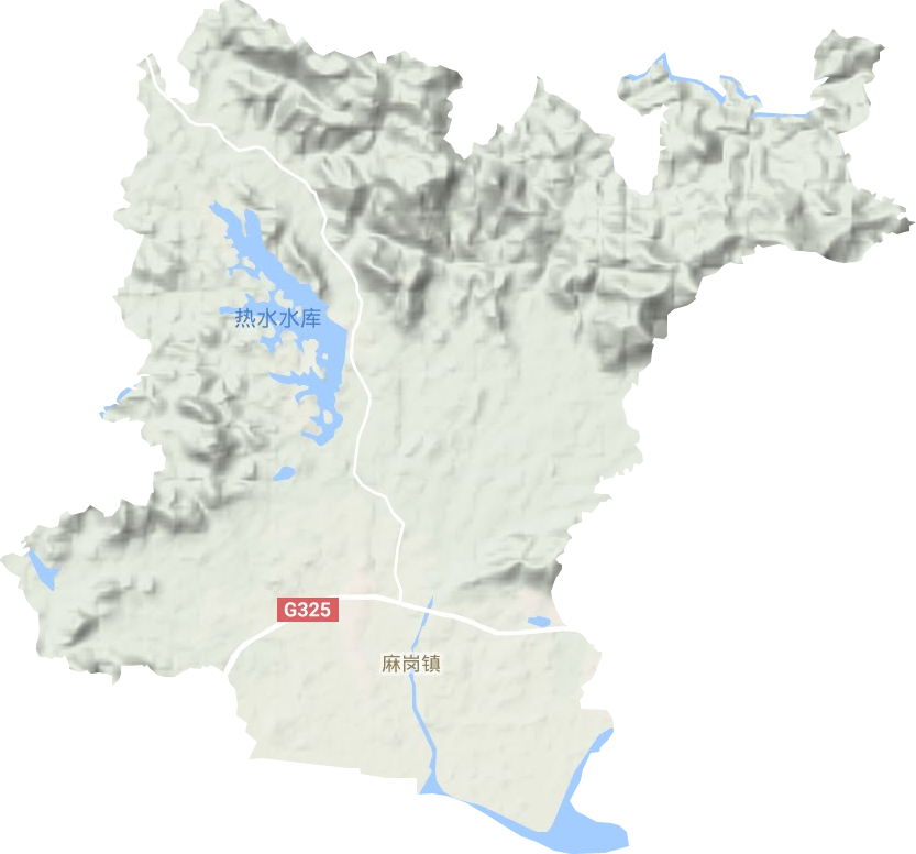 麻岗镇地形地图