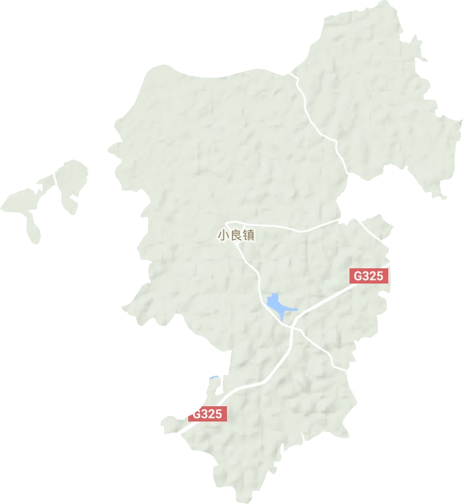 小良镇地形地图