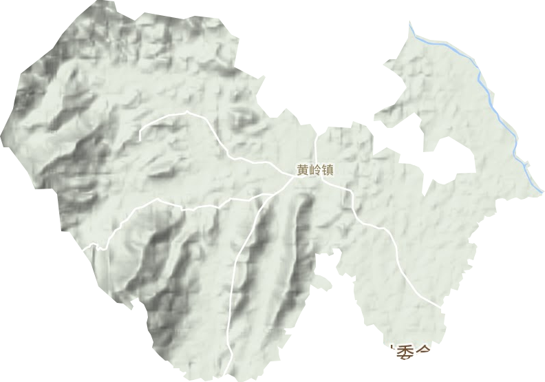 黄岭镇地形地图
