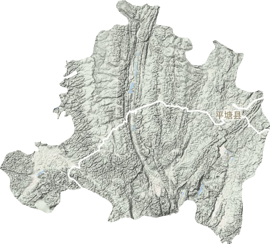 平塘县地形地图