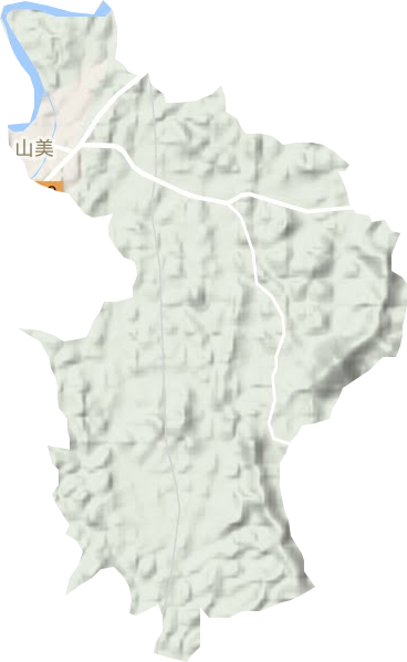 山美街道地形地图