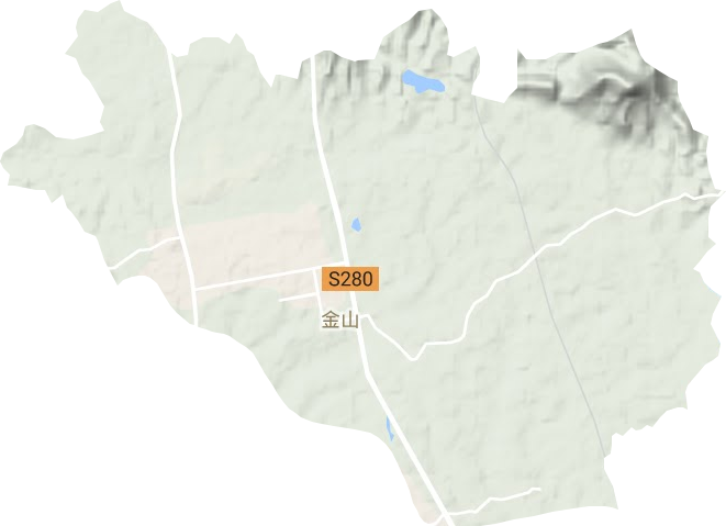 金山街道地形地图