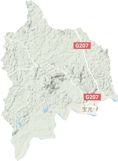 宝光街道地形地图