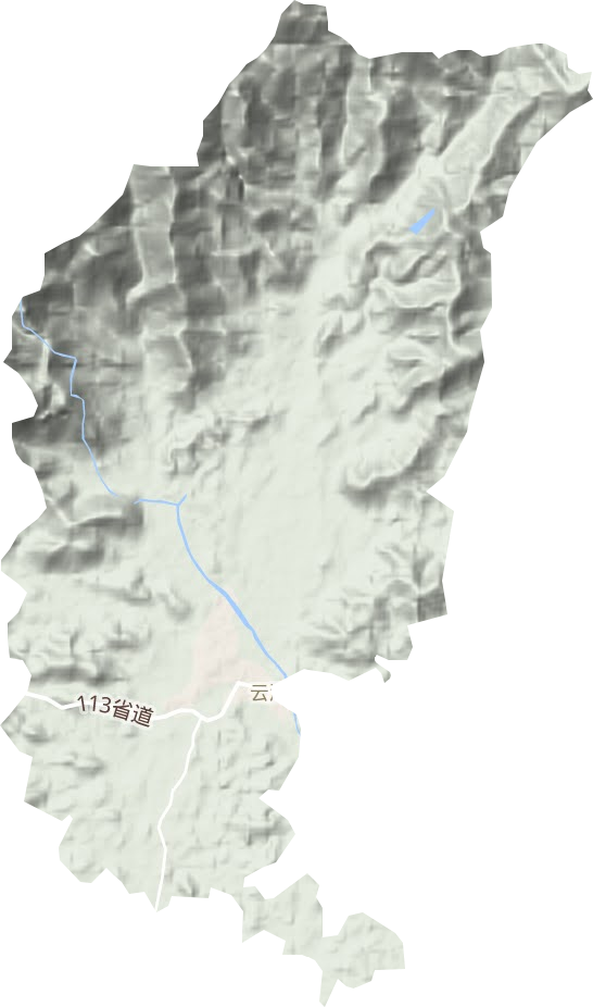 云潭镇地形地图
