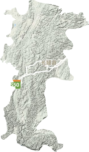 长顺县地形地图
