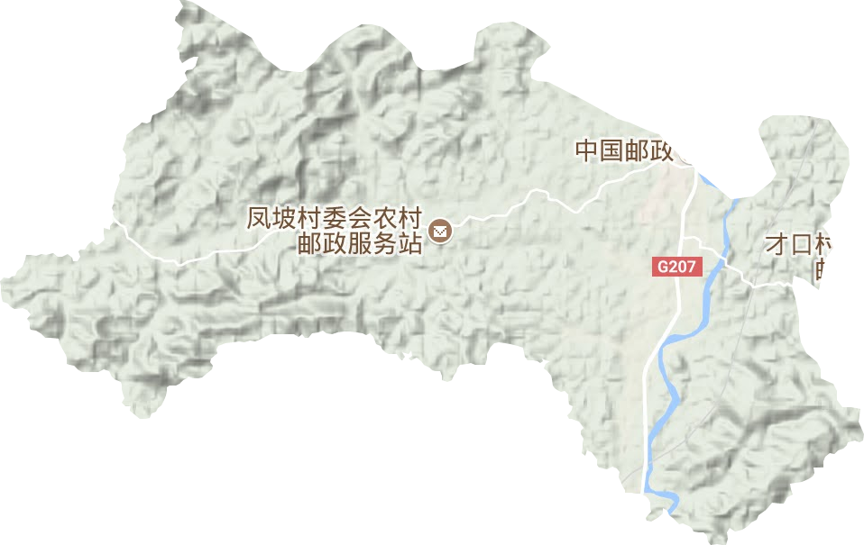 潭头镇地形地图