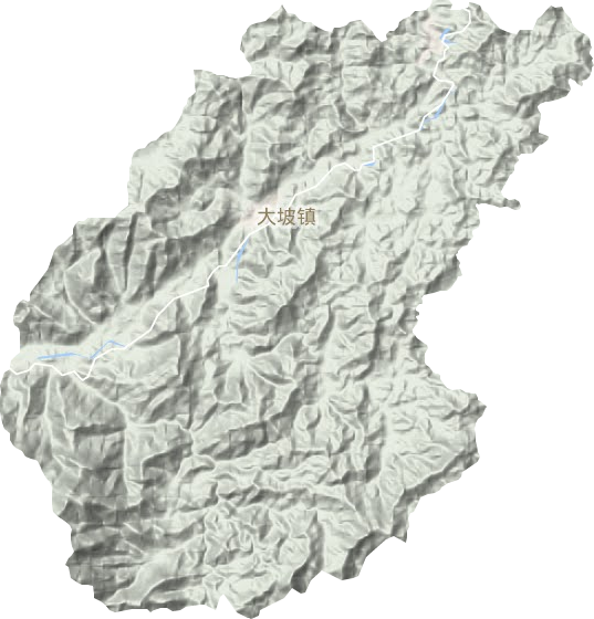 大坡镇地形地图