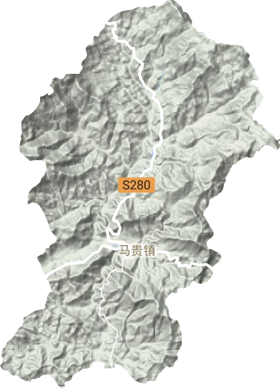 马贵镇地形地图