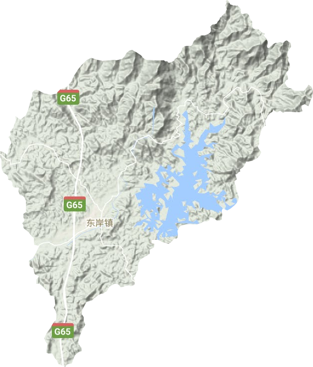 东岸镇地形地图