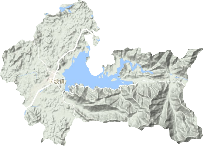 长坡镇地形地图