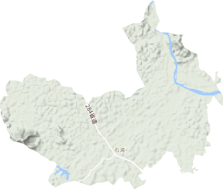 石湾街道地形地图