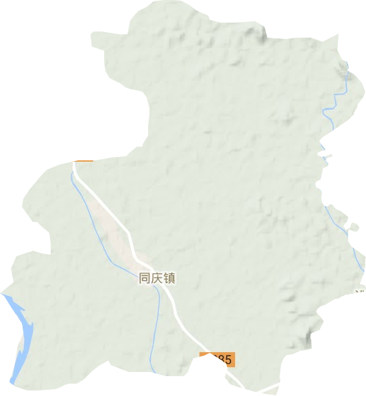 同庆镇地形地图