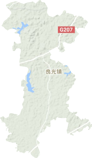 良光镇地形地图