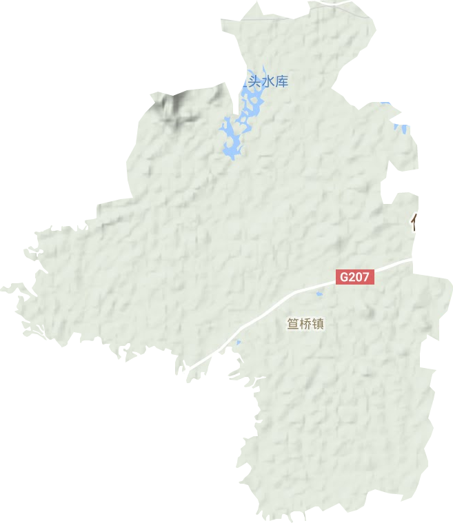 笪桥镇地形地图