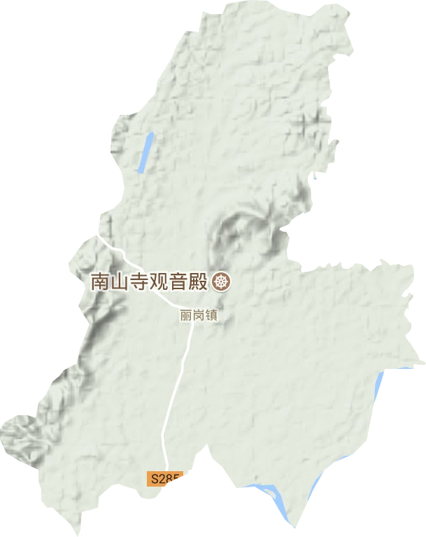 丽岗镇地形地图