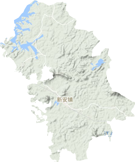 新安镇地形地图