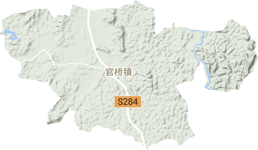 官桥镇地形地图